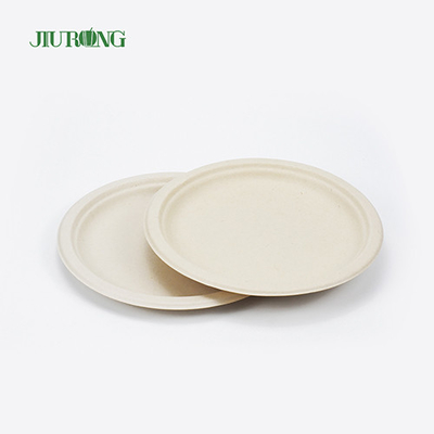 Sushi Biodegradable Sugarcane Bagasse Plates Recycled 155mm Jiurong