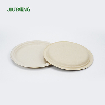 Sushi Biodegradable Sugarcane Bagasse Plates Recycled 155mm Jiurong