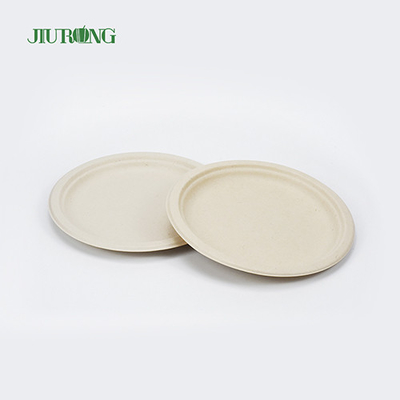 Sushi Biodegradable Sugarcane Bagasse Plates Recycled 155mm Jiurong
