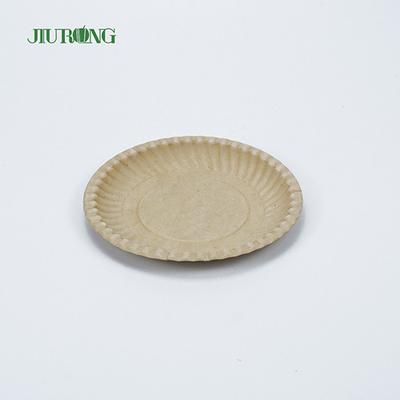 Recyclable Biodegradable Sugarcane Food Container Eco Friendly Round Plate 258mm
