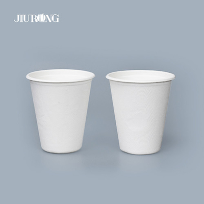 White Corrugated Biodegradable Paper Coffee Cups 10oz 12oz Single Wall