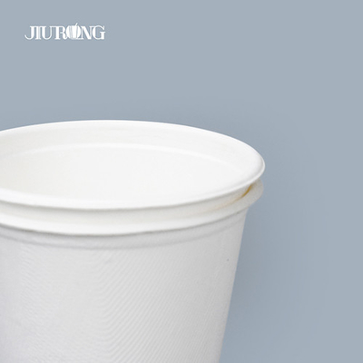 White Corrugated Biodegradable Paper Coffee Cups 10oz 12oz Single Wall