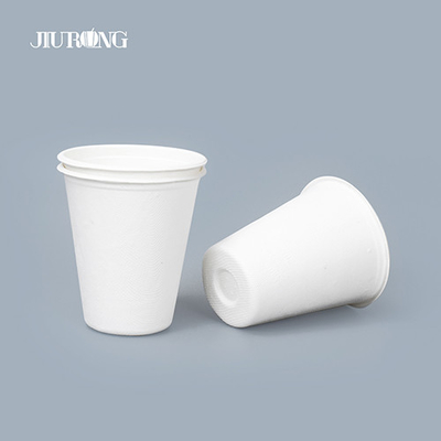 White Corrugated Biodegradable Paper Coffee Cups 10oz 12oz Single Wall