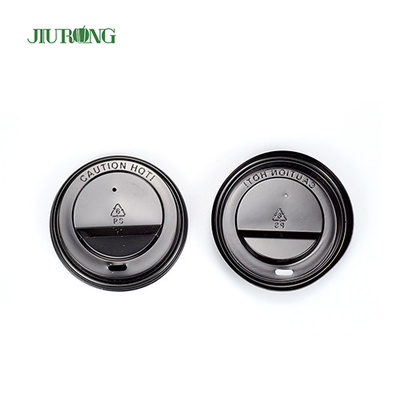 Black Brown Corrugated Disposable Paper Cup Lids ISO9001 approved