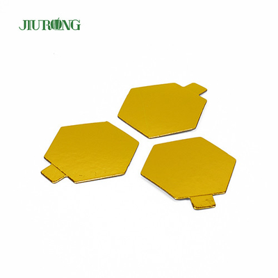 Polygon Food Grade Mini Disposable Cake Board Foil Paper 95*82mm