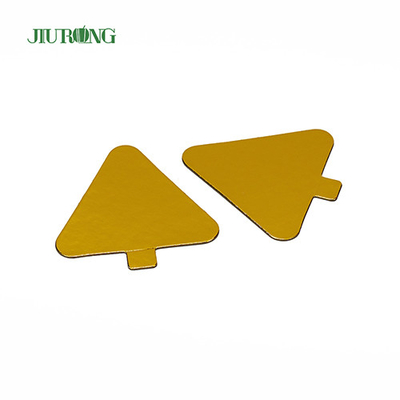 Children DIY Triangle Mini Cake Board golden 93*88mm Food Grade Foil Paper