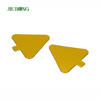 Children DIY Triangle Mini Cake Board golden 93*88mm Food Grade Foil Paper