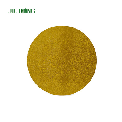 Golden Round MDF Disposable Cake Board drum 24cm 9 inch OEM ODM