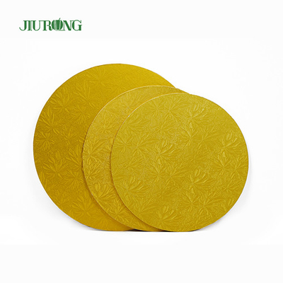 Golden Round MDF Disposable Cake Board drum 24cm 9 inch OEM ODM