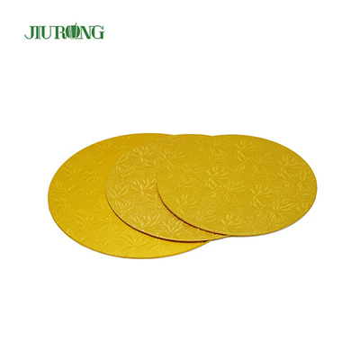 Golden Round MDF Disposable Cake Board drum 24cm 9 inch OEM ODM