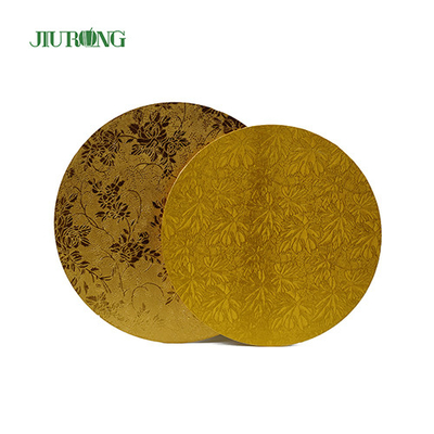 Home Compost 10 Inch Gold Cake Board 24cm Food Grade Corrugated Cake Drum