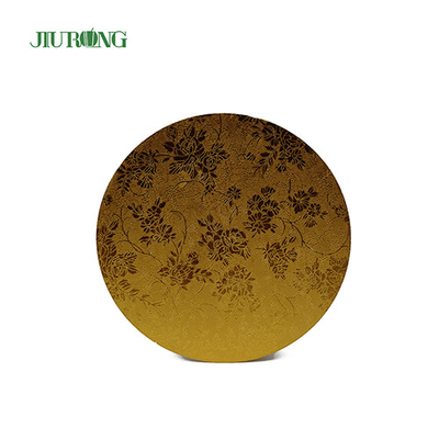 Home Compost 10 Inch Gold Cake Board 24cm Food Grade Corrugated Cake Drum