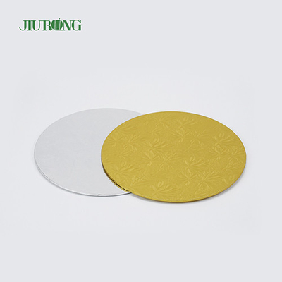 MDF Corrugated Paper Gold Round Cake Board 10 Inch Recyclable JIURONG