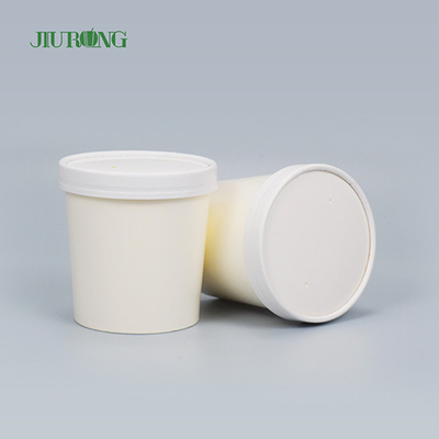 Custom Food Grade Ice Cream Paper Bowls Microwave Safe 8 OZ Eco Friendly