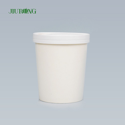 Household White Biodegradable Paper Bowl 8 OZ Waterproof Custom Logo