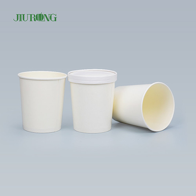 Household White Biodegradable Paper Bowl 8 OZ Waterproof Custom Logo