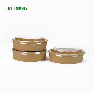Microwavable Biodegradable Paper Bowl 1100ml Greaseproof With Lids
