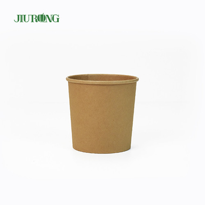 Biodegradable Disposable Kraft Paper Bowls 26 OZ UV Coating For Salad