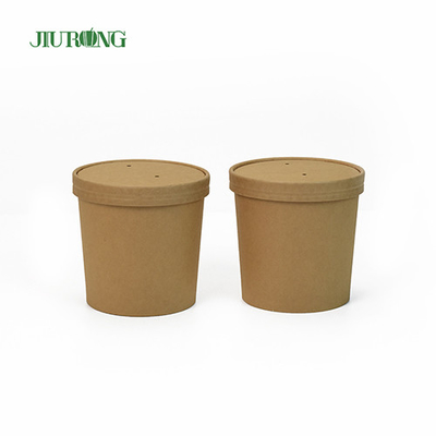 16 OZ Tableware Paper Cup Bowl Biodegradable Small Paper Bowls With Lids