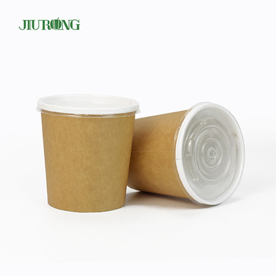 PLA Coating Biodegradable Paper Bowl Eco Friendly Disposable 32Oz With Lids