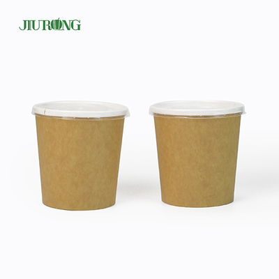 PLA Coating Biodegradable Paper Bowl Eco Friendly Disposable 32Oz With Lids