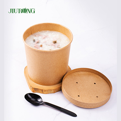 Disposable Biodegradable Paper Bowl With Lid