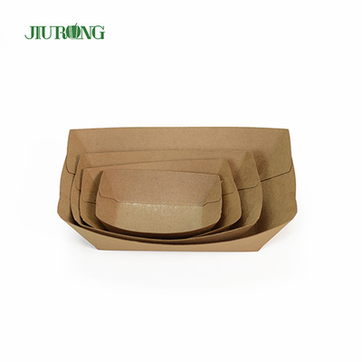 Disposable Sushi Biodegradable Paper Container 107mm kraft paper food trays