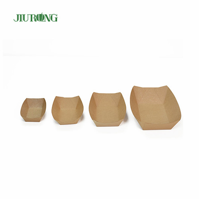 Disposable Sushi Biodegradable Paper Container 107mm kraft paper food trays
