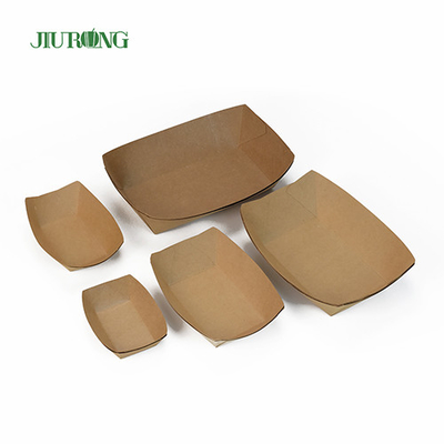Disposable Sushi Biodegradable Paper Container 107mm kraft paper food trays