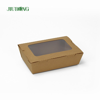 Custom Biodegradable Paper Container 12x12x6cm Kraft Paper Waterproof