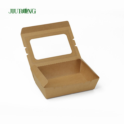 Custom Biodegradable Paper Container 12x12x6cm Kraft Paper Waterproof