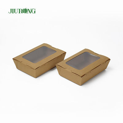 Custom Biodegradable Paper Container 12x12x6cm Kraft Paper Waterproof