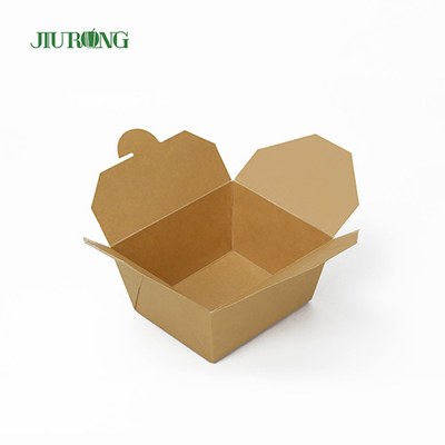 Greaseproof disposable Paper Food Packaging 1080ml kraft take out container