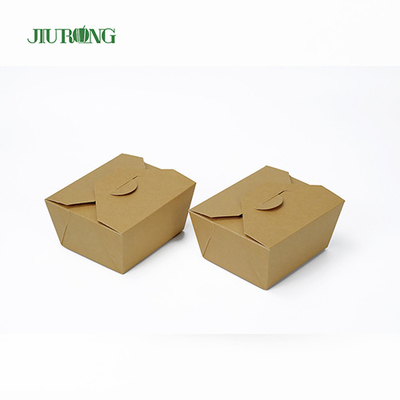Greaseproof disposable Paper Food Packaging 1080ml kraft take out container