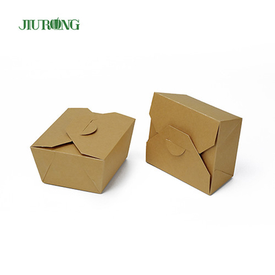 Greaseproof disposable Paper Food Packaging 1080ml kraft take out container