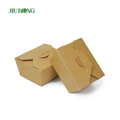Greaseproof disposable Paper Food Packaging 1080ml kraft take out container