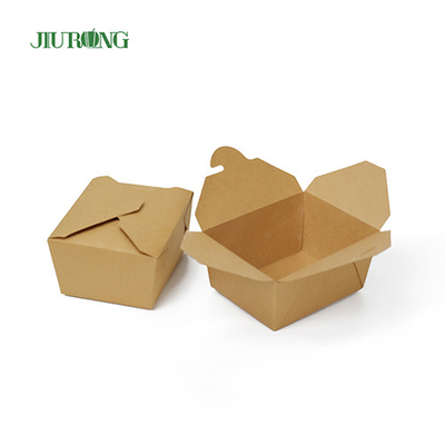 ODM Disposable Biodegradable Paper Food Take Out Containers Anti Water