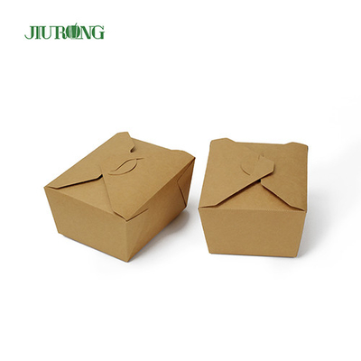 ODM Disposable Biodegradable Paper Food Take Out Containers Anti Water