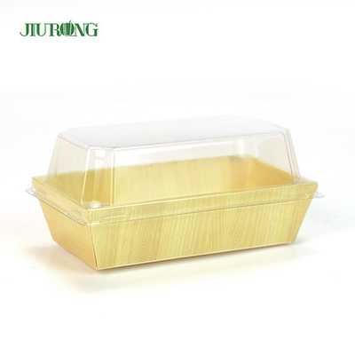 Recycled Biodegradable Food Container Paper Sushi Tray 180mm For Food Shop