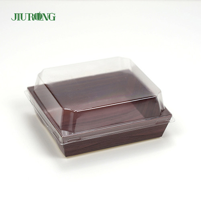 F Flute Kraft Paper Food Container Biodegradable PET Cover CMYK Colors