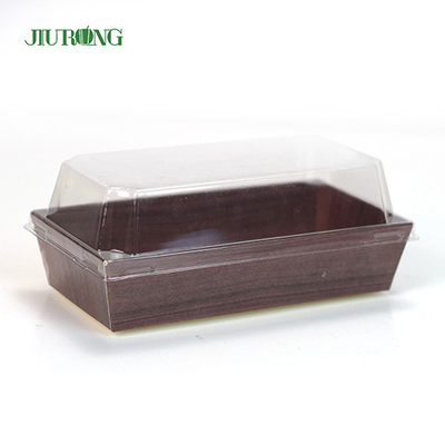 F Flute Kraft Paper Food Container Biodegradable PET Cover CMYK Colors