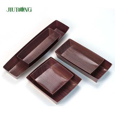 F Flute Kraft Paper Food Container Biodegradable PET Cover CMYK Colors
