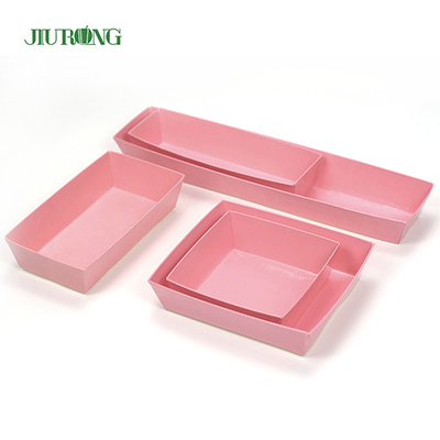 F Flute Biodegradable Paper Container 140mm Length For Fast Food Shop