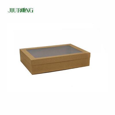 Eco Friendly Biodegradable Food Delivery Containers 900ml Kraft Paper
