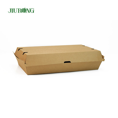2100ml Eco Friendly Takeaway Packaging Food Grade paper lunch box kraft