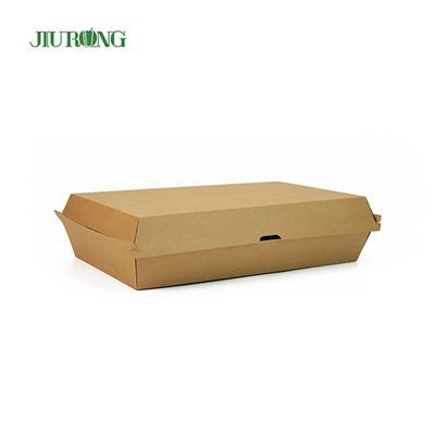 2100ml Eco Friendly Takeaway Packaging Food Grade paper lunch box kraft