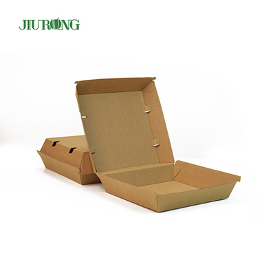 F flute Eco Friendly Takeaway Containers 700ml brown paper food boats
