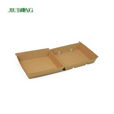 F flute Eco Friendly Takeaway Containers 700ml brown paper food boats
