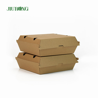 Single Tongue Eco Friendly Takeaway Packaging Recycled Kraft Paper 1600ml