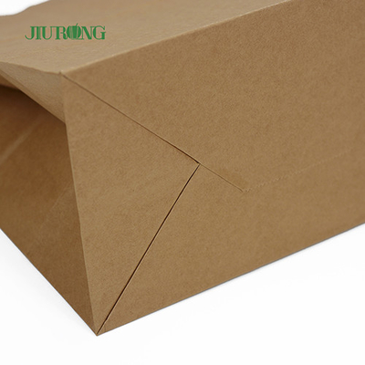 Handle Recycled Paper Biodegradable Bags Greaseproof ISO9001 Approved